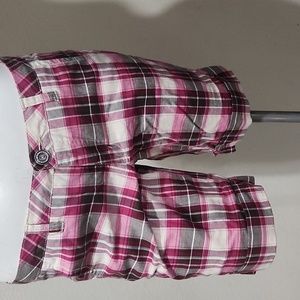 Decree Pink Plaid Shorts Womens Juniors Sz 7